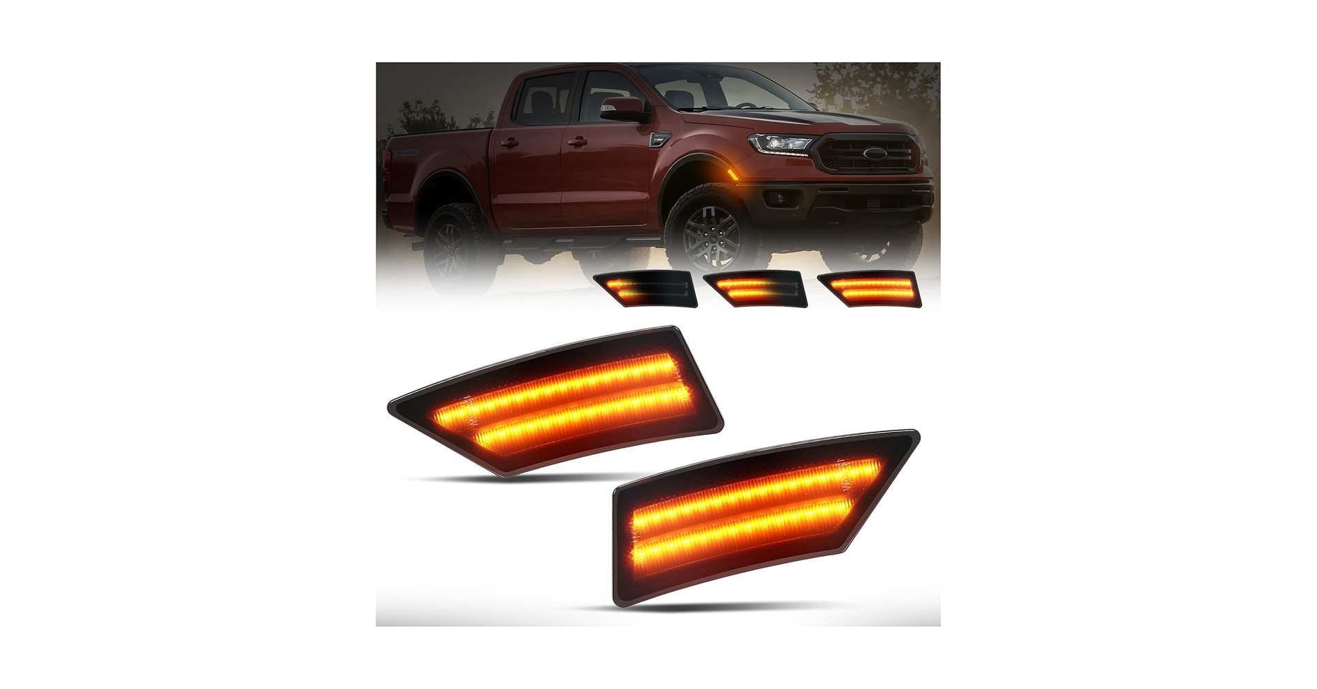 お値下げ MORE LIGHT LIGHT YFARS Morimoto Ranger XB LED Side Marker Lights; Smoked LF7937-1