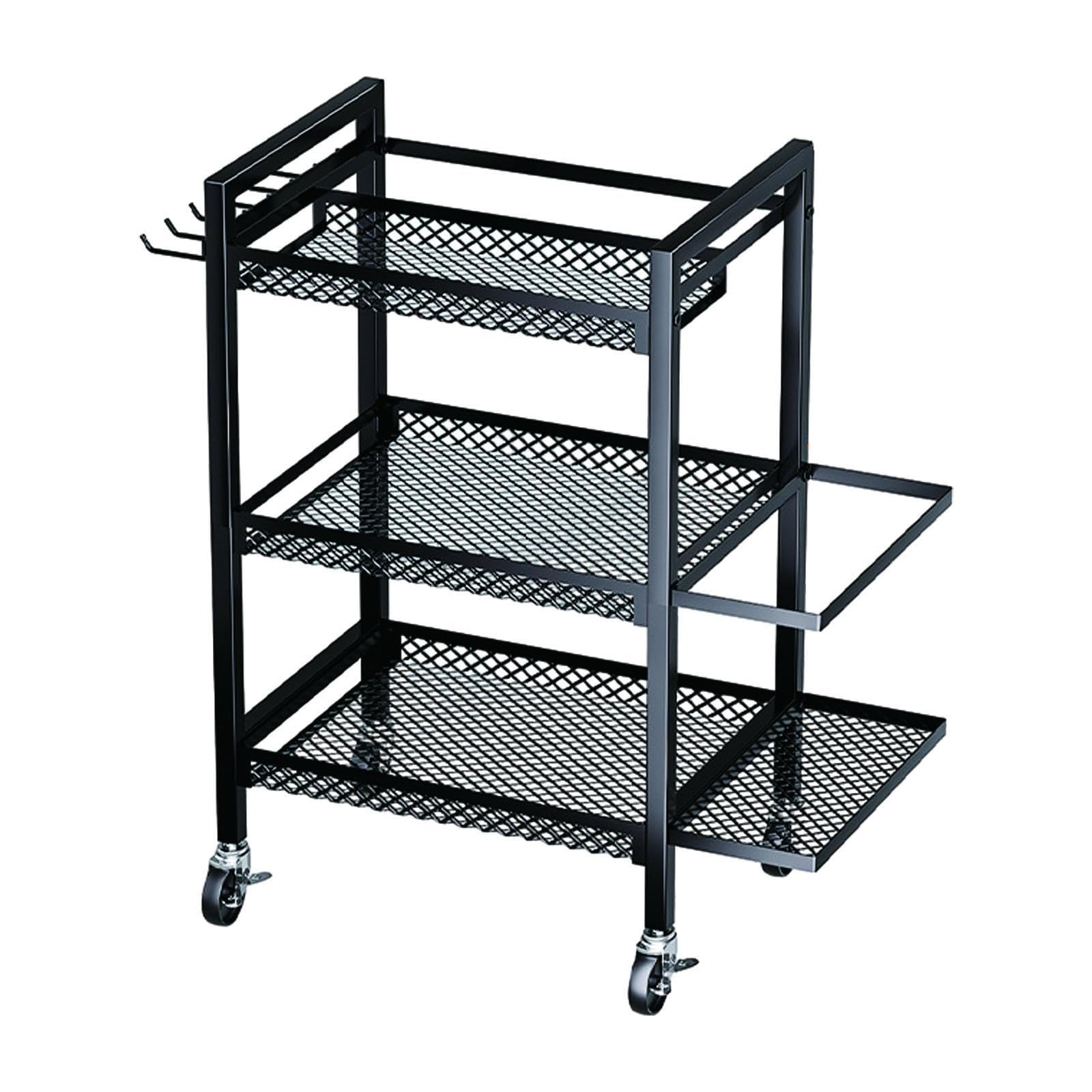 RNXRZANK 3 Tier Storage Rack for Exercise Mats with Wheels for Home Gym Equipment