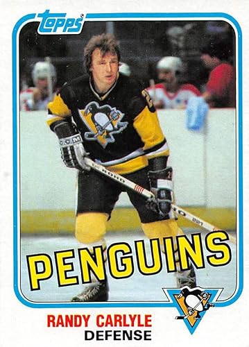 1981-82 Topps Hockey Card #E112 Randy Carlyle Pittsburgh Penguins Officially Licensed Trading Card