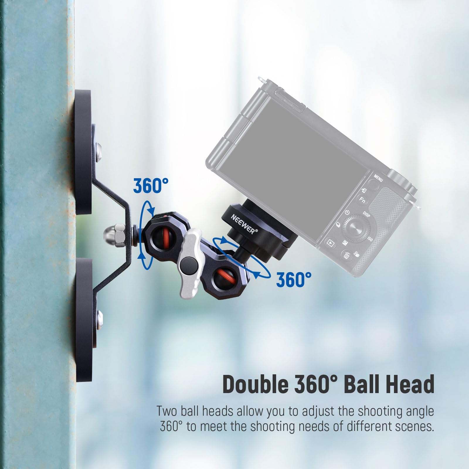 Amazon | NEEWER マグネット式吸盤マウント アクションカメラ用 スマホ