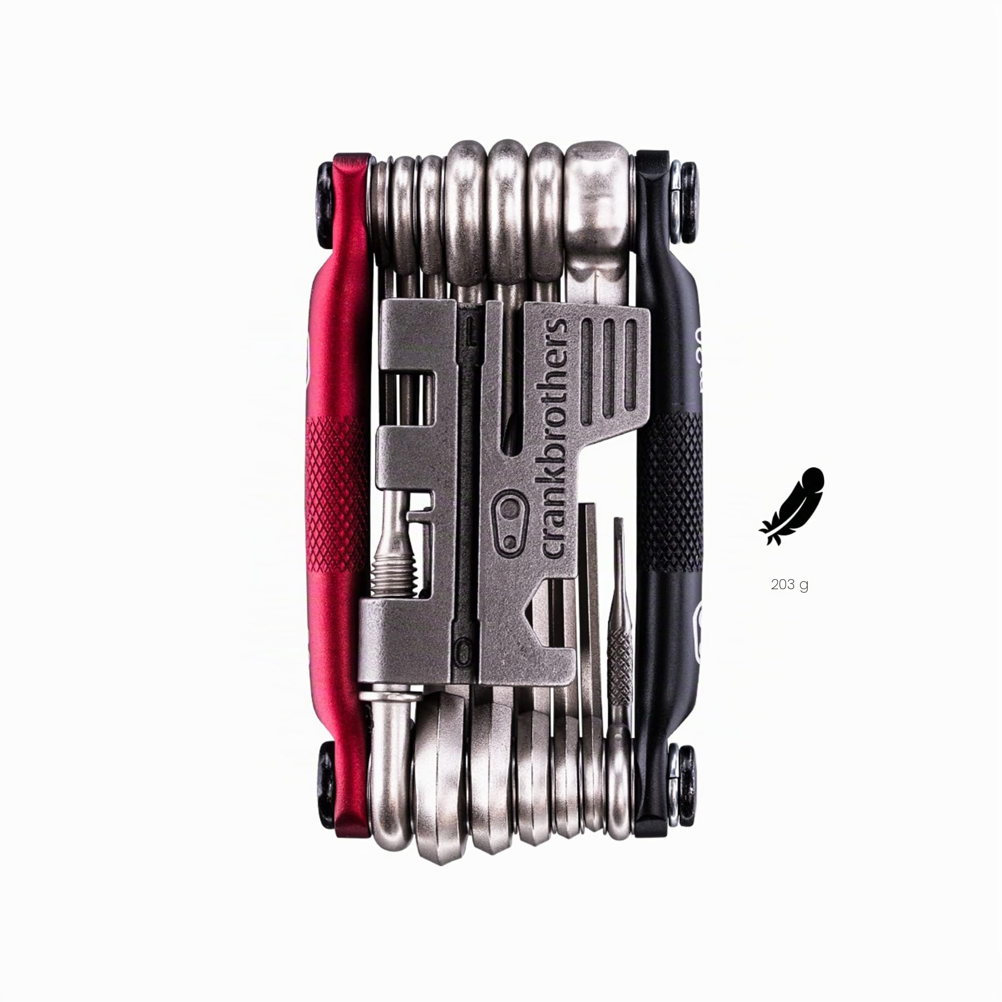 CRANK BROTHERS multiherramienta M20, negro/rojo