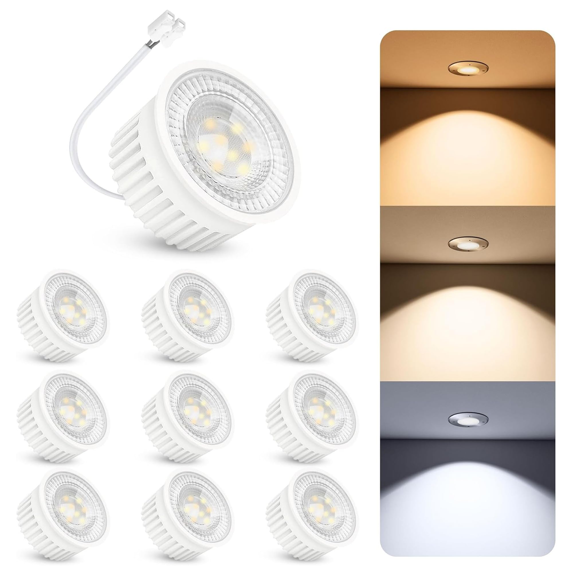 SSC-LUXon LumiFLEX Ampoule GU10 LED 3-en-1 Couleurs - Lot de 10, Blanc