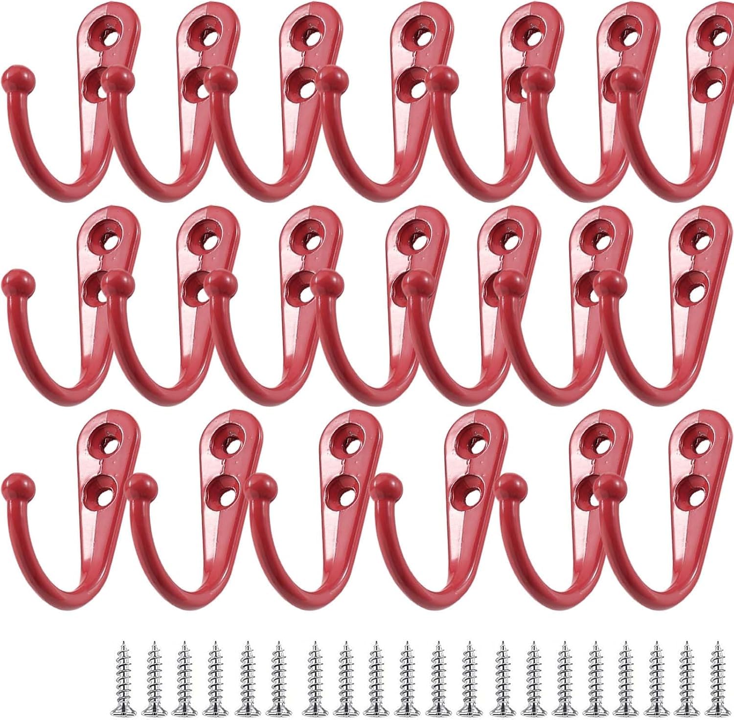 PAQWTYB Hooks, 20 Pack Vintage Metal Zinc Alloy Small Hooks