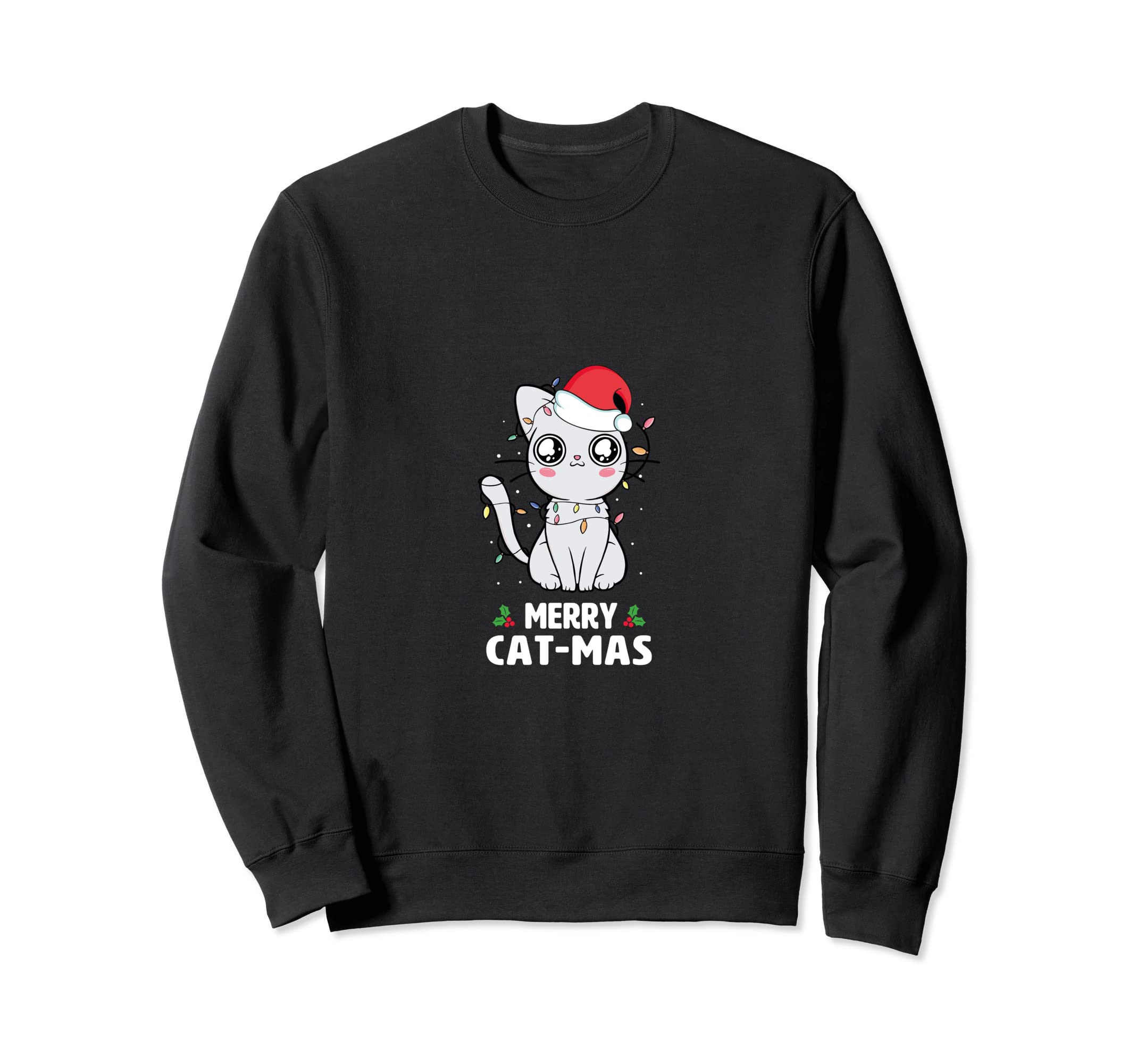 Merry cat Christmas holiday Sweatshirt