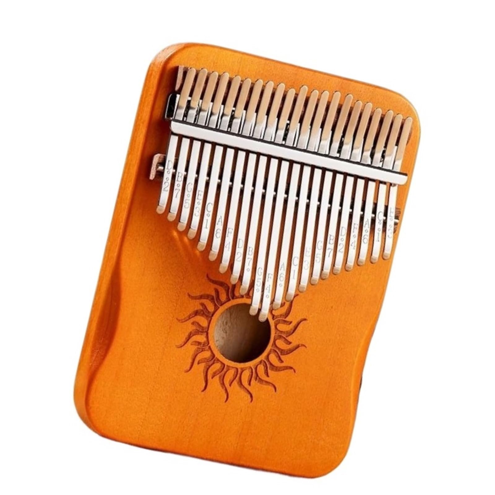 Kalimba Zestaw Kalimba Dla Początkujących Z 21 Klawiszami Z Naturalnego Drewna Klonowego W Kolorze Niebieskim I Żółtym(Yellow)