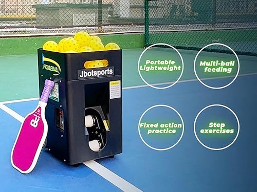 Miniatura 3 de JP02 - Máquina portátil de pickleball  Columpio, girar, múltiples modos de servir, entrenador de pickleball, lanzador de bolas para práctica,