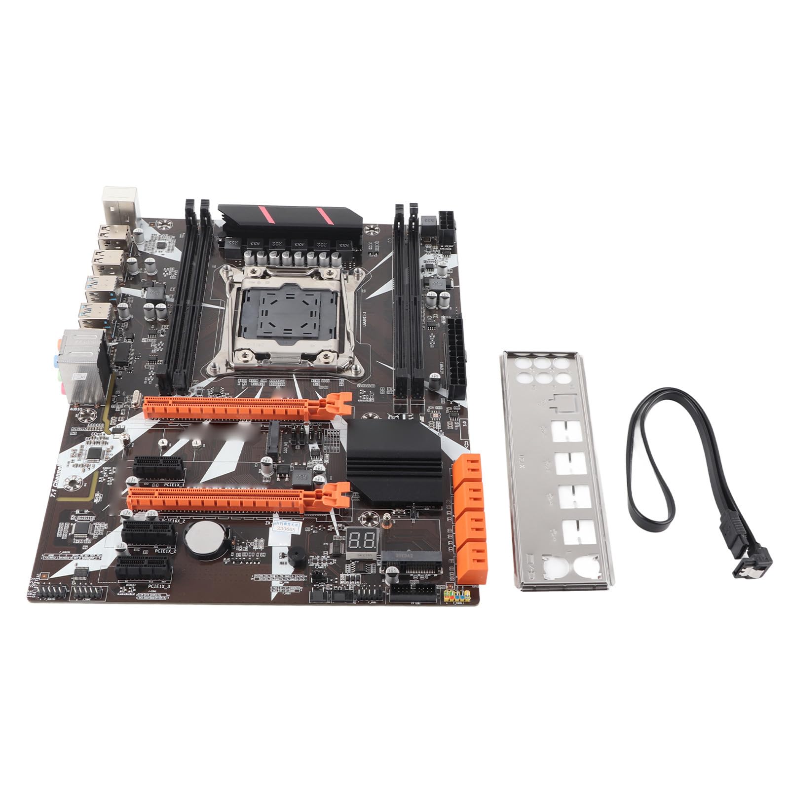 X99 LGA2011‎3 DDR4 Computer Desktop Motherboard Premium Material Powerful Motherboard for i7 Processors, 32GB Capacity