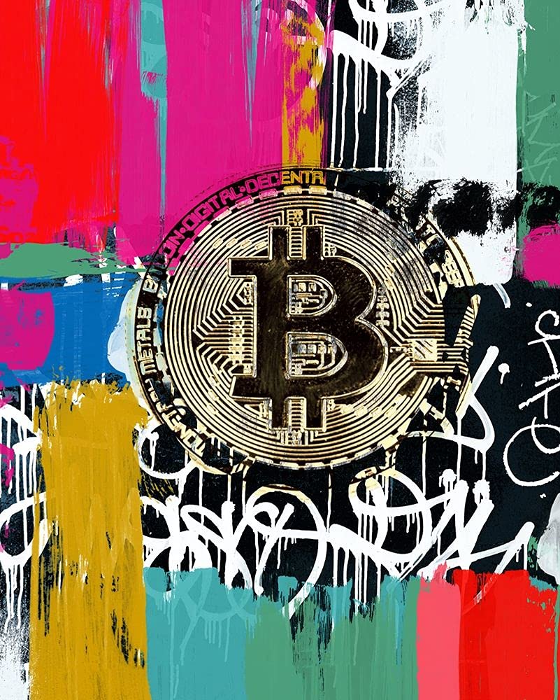 Amazon.com: ArtExpert Crypto Currency Bitcoin Graffiti I by Irena Orlov -  16x20 Art Print Poster Multicolor: Posters & Prints