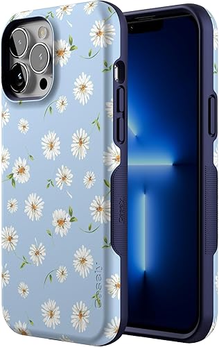 Miniatura 917 de Casely Funda para iPhone 13 Pro Max Jardín dorado Floral de girasol amarillo Compatible con MagSafe Diseño protector audaz Jardín Dorado