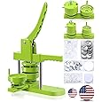 Rengue Button Maker Machine Multiple Sizes, 300 Sets Button Parts Pin Maker Machine with 3 Mold Sizes & Circle Cutters, Pin Press Easy to Use, Badge Button Press Machine for Personalized Gifts, Crafts