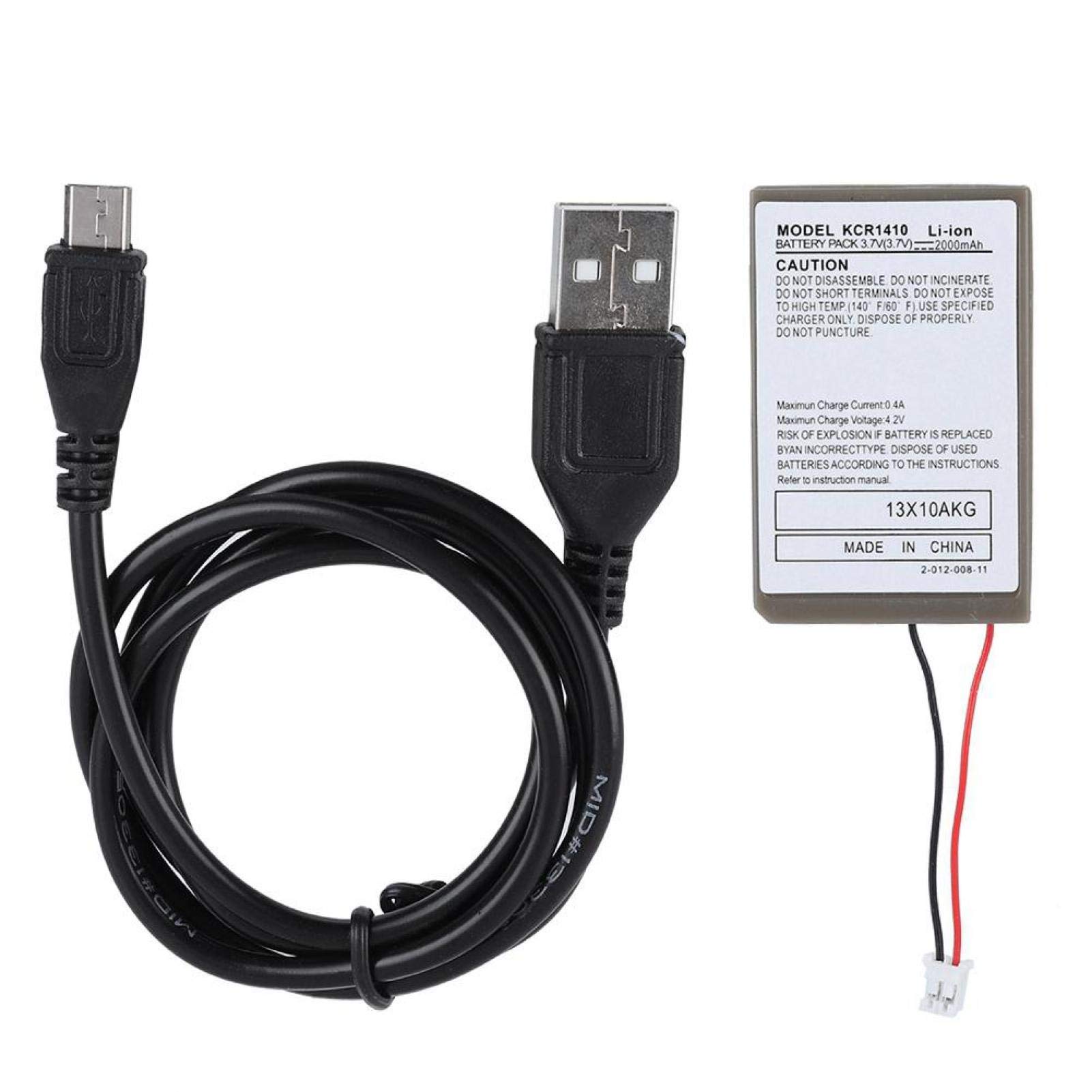 Yctze Kit di Ricarica Controller Batteria, Batteria Ricaricabile 2000mA con Cavo USB, Caricabatterie Controller per Controller di Gioco PS4