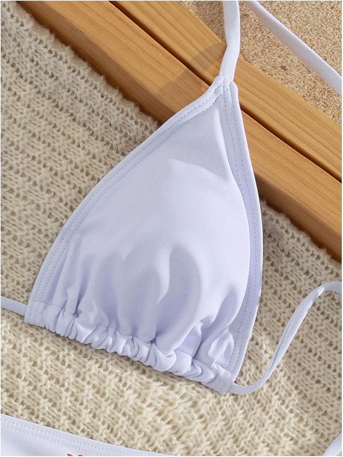 GORGLITTER Women's 3 Piece Swimsuits Triangle Halter String Bikini Top Bathing Suit with Shorts