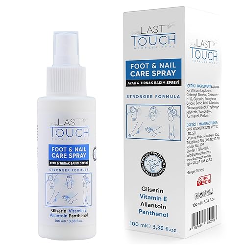 LAST TOUCH Spray para pies y uñas, antipicazón y desodorizante, spray hidratante para el cuidado de los pies Spray para pies secos y agrietados