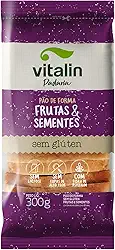 Vitalin Pão de Forma Sem Glúten Frutas e Sementes 300g