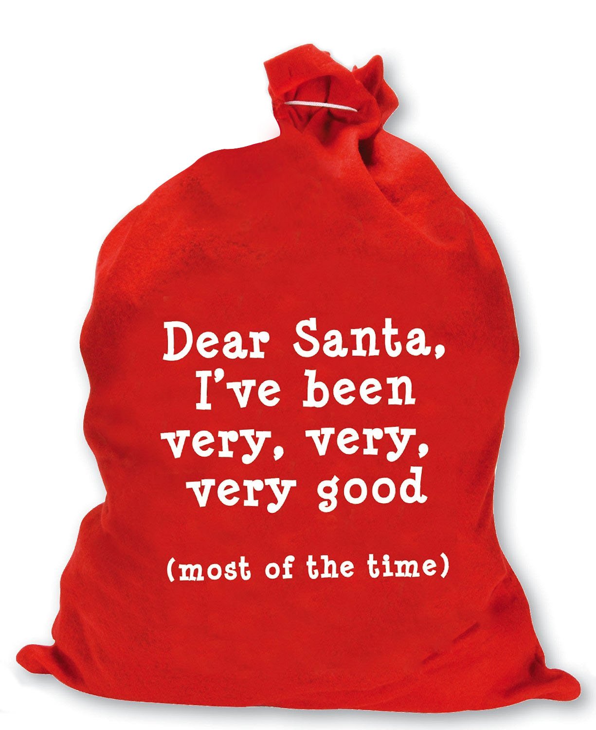 Paper Craft Red Christmas Santa Sack - I've Been Very Good - 60X50 Cm