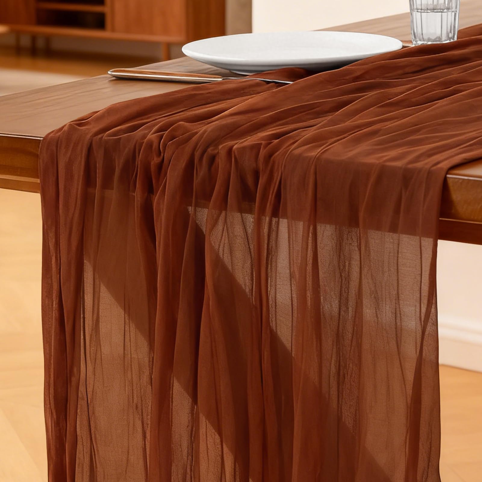 chemin de table rouille