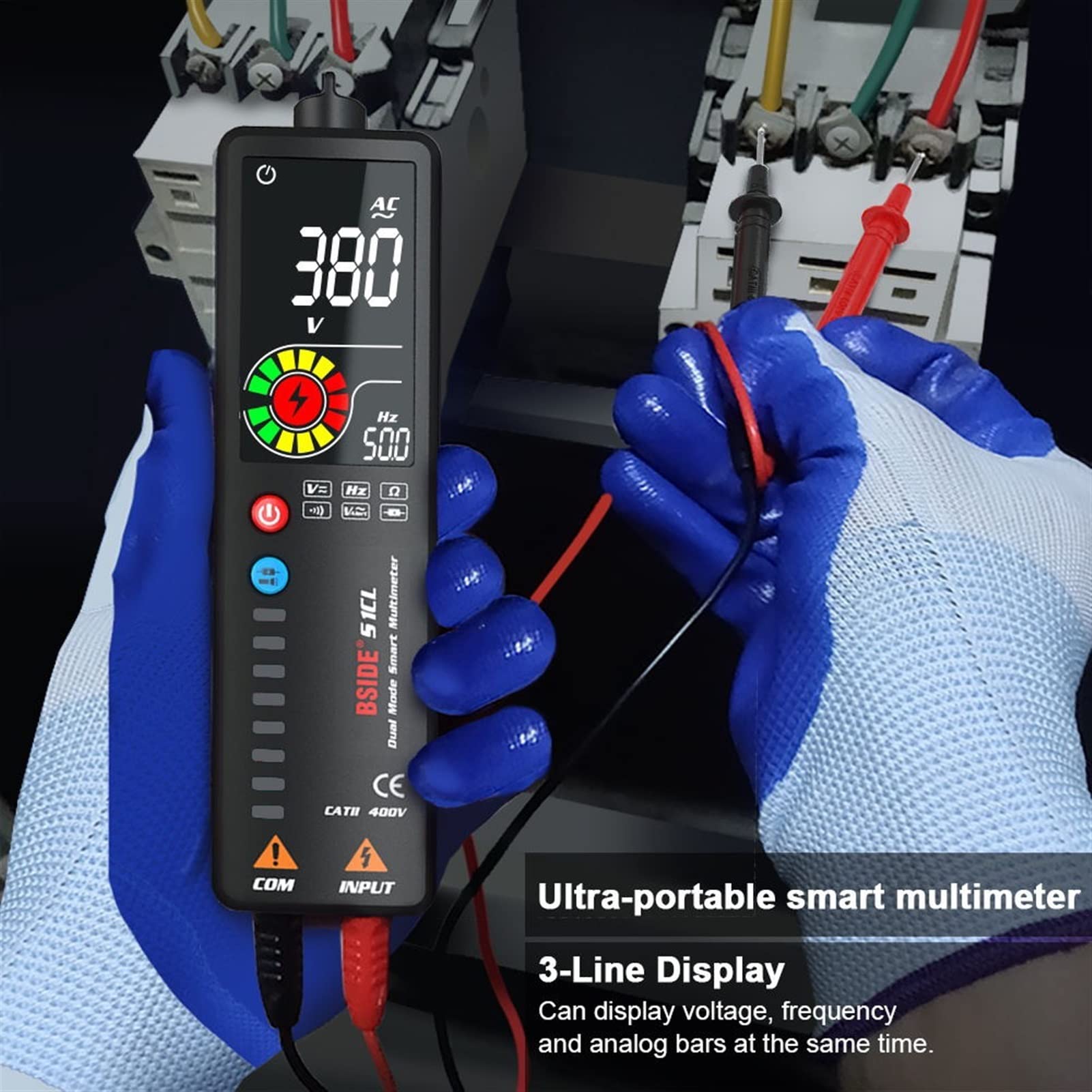 Tester della Batteria, BSIDE 2.4 '' LCD Rilevatore di Tensione Senza Contatto Circuito Volt Penna del Tester del voltmetro NCV Socket Live Wire Check Hz Ohm continuità | BSIDE S1CL New