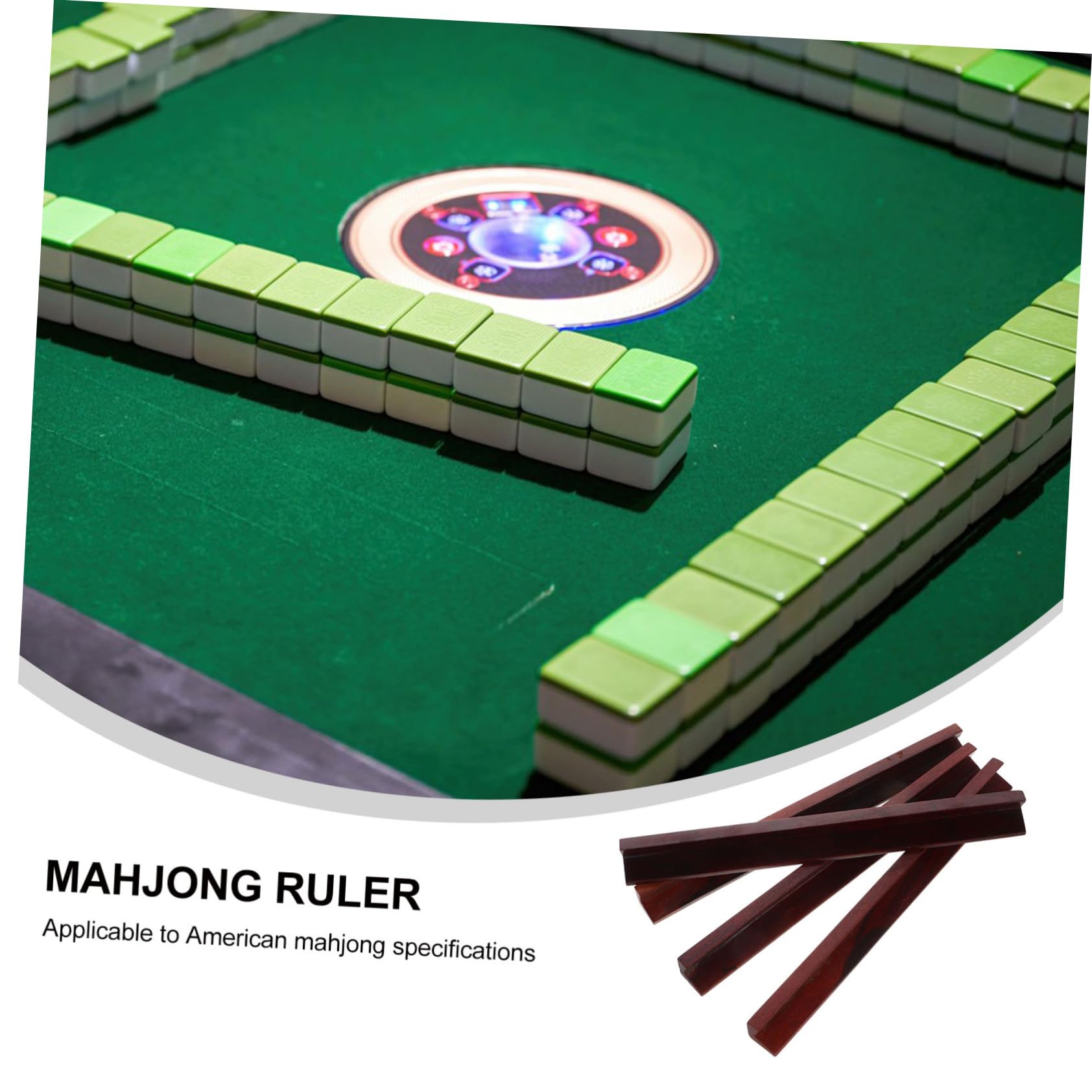 Abaodam Mini Mahjong Schiebelineal Aus Holz 9.06" X 0.79" X 0.71" Rutschfestes Domino-Tablett Für Präzise Fliesenanordnung Unterwegs Und Amerikanisches Mahjong