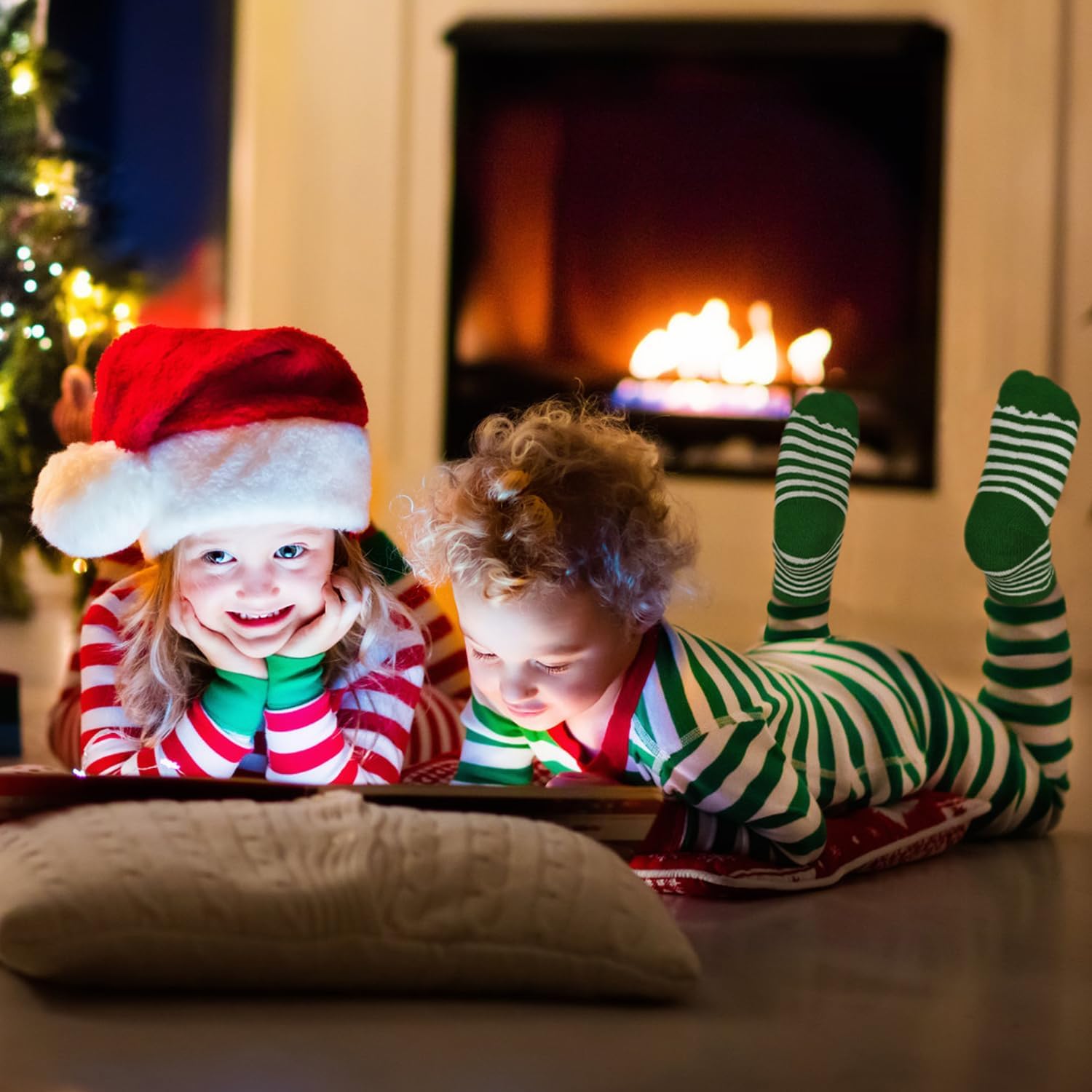 Kids Christmas Socks 6 Pairs, Colorful Crew Toddler Socks for Boys Girls 0-9 Years - Image 2