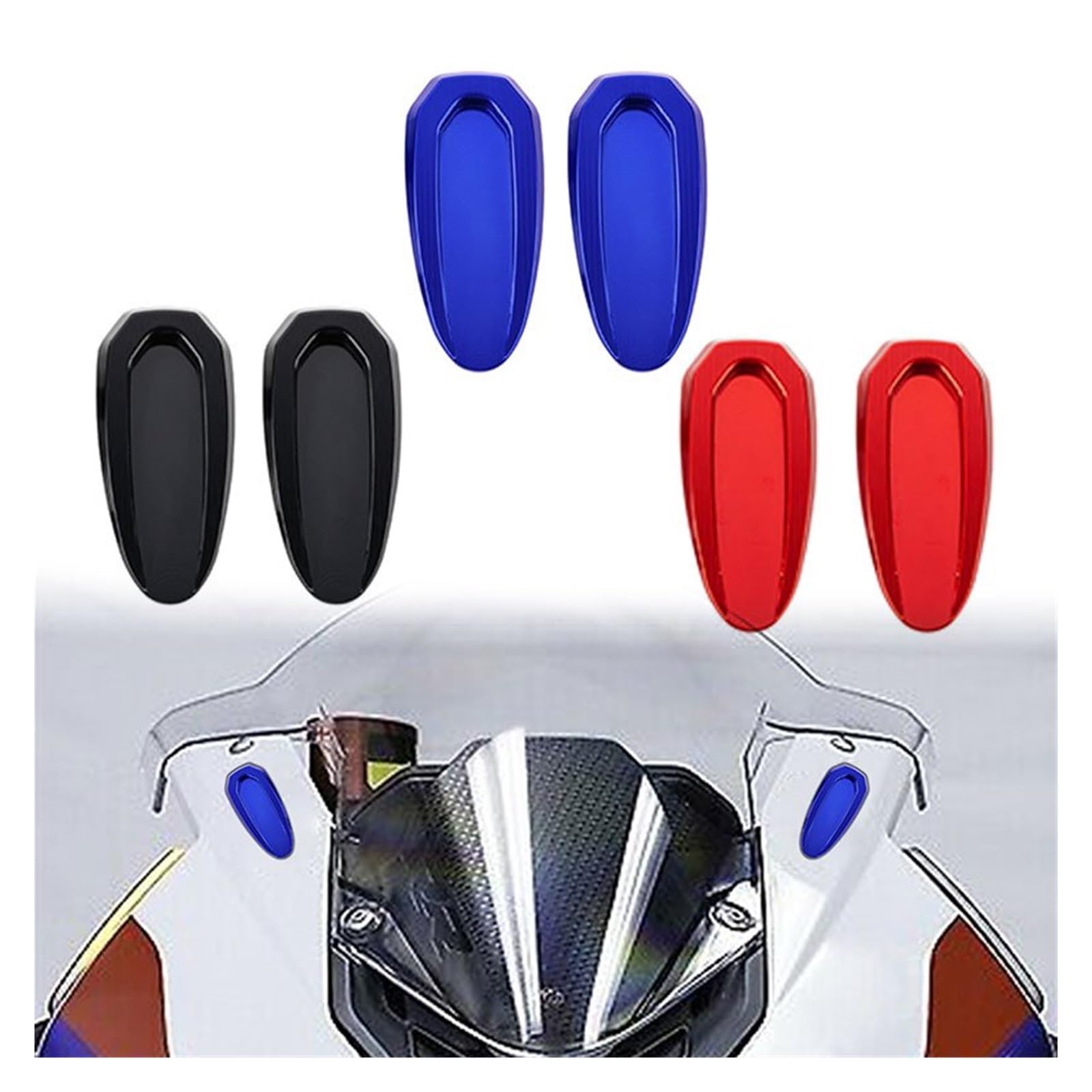 Osłona otworu lusterka motocykla obudowa lusterka osłona lusterka do BMW S1000RR 2020-2022 (kolor: czerwony, rozmiar: normalny)