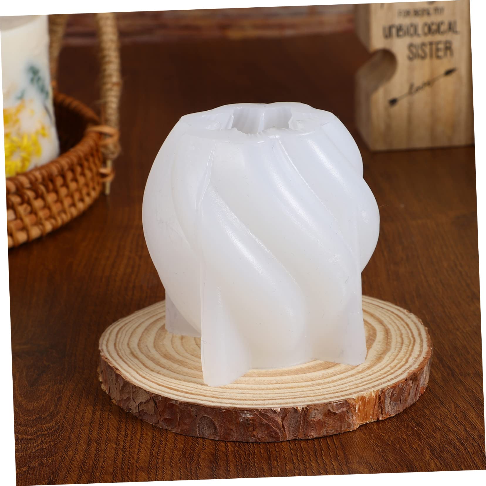 Gadpiparty 4 Piezas Moldes de Silicona para Velas de Aromaterapia Molde de Epoxi Forma de Onda para Hacer Jabón y Velas Adecuado para DIY