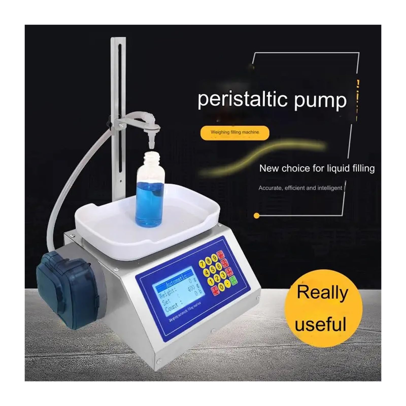 Máquina de llenado, Máquina llenadora CSY1200 con bomba peristáltica, llenadora de aceite, pesaje cuantitativo, líquido, esencia, esmalte de uñas, aceite de oliva, aceite aromático.