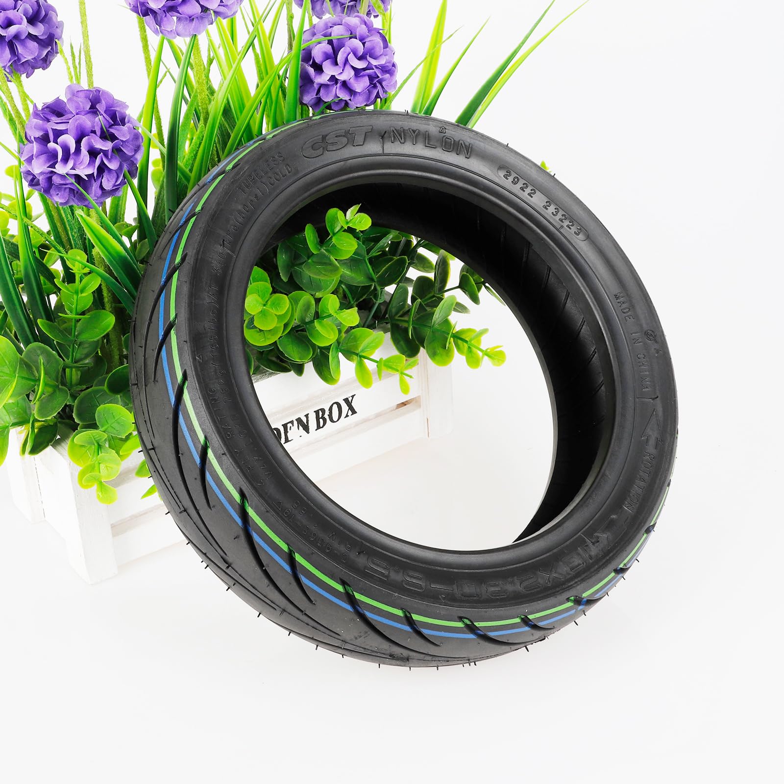 6,5 x 2,30-10 CST Pneumatico Tubeless per Monopattino Elettrico NIU KQi2 / KQI2 Pro 10 Pollici, Senza Camera d'Aria, Anteriore/Posteriore, con Valvola (2 Pezzi)