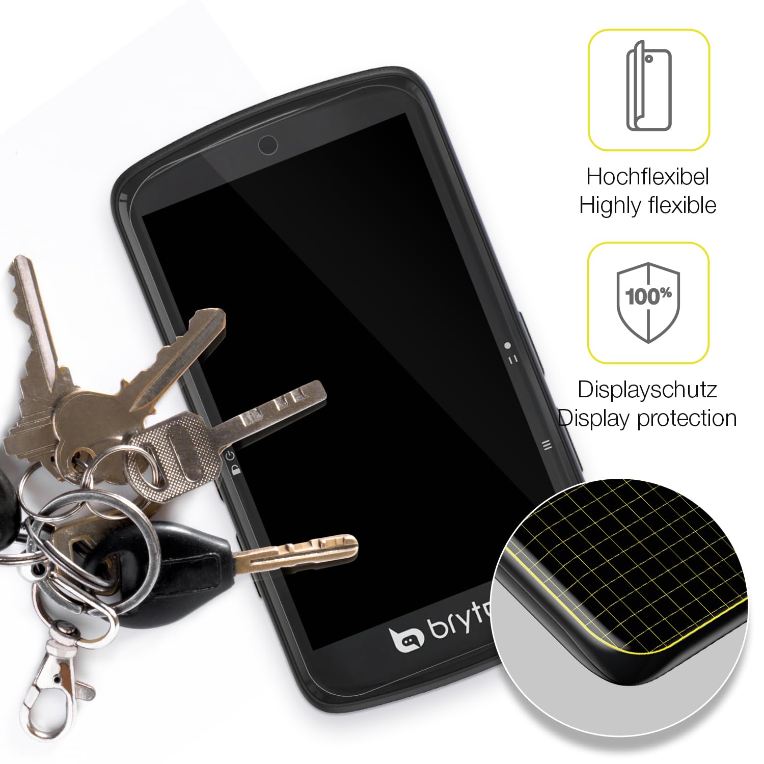 dipos I 3X Pellicola Protettiva antiriflesso Compatibile con Bryton Rider 60 Pellicola di Protezione