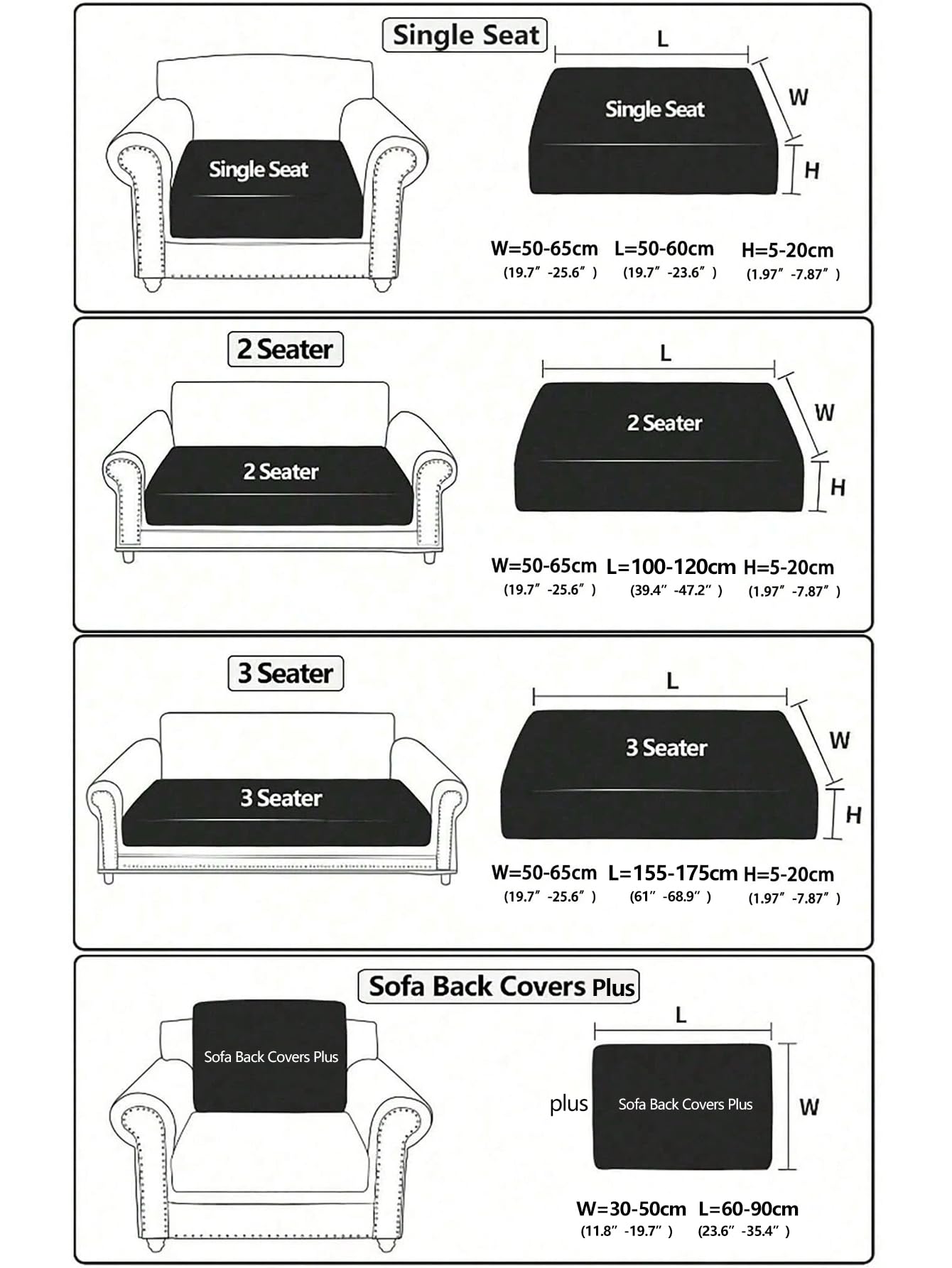 1/2/4 Piezas Copri Cuscino Divano Esterni Impermeabile, Fodere per Seduta Patio, Impermeabili,per Interni Ed Esterni, Mobili in Rattan Cuscini per Interni ed Esterni (Light Grey,3 Seater)