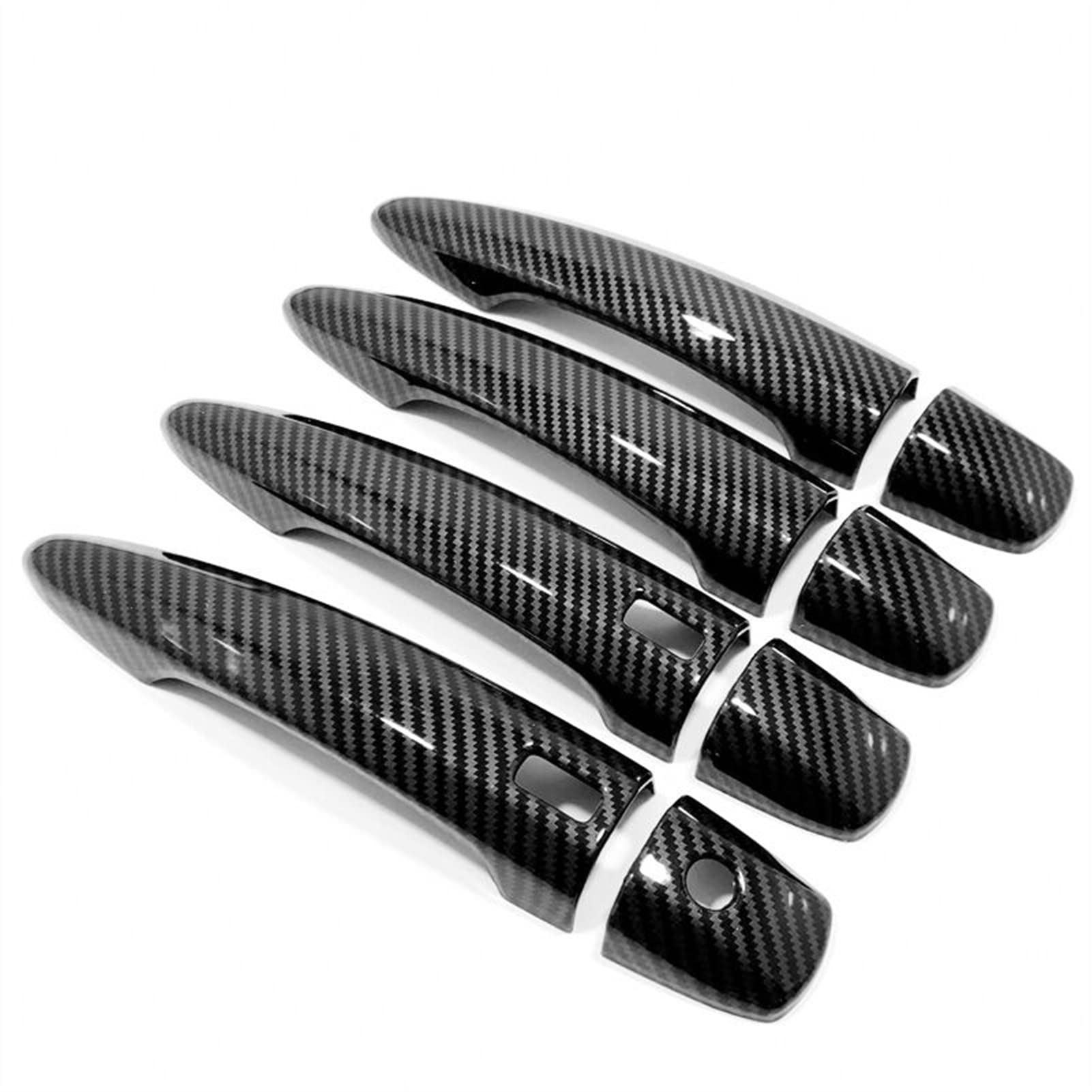 FANGZIQQ for Nissan Altima 2019-2022 Carbon Fiber Chrome Car Door Handle Cover Stickers Styling Accessories Car Inner Door Handle(3)