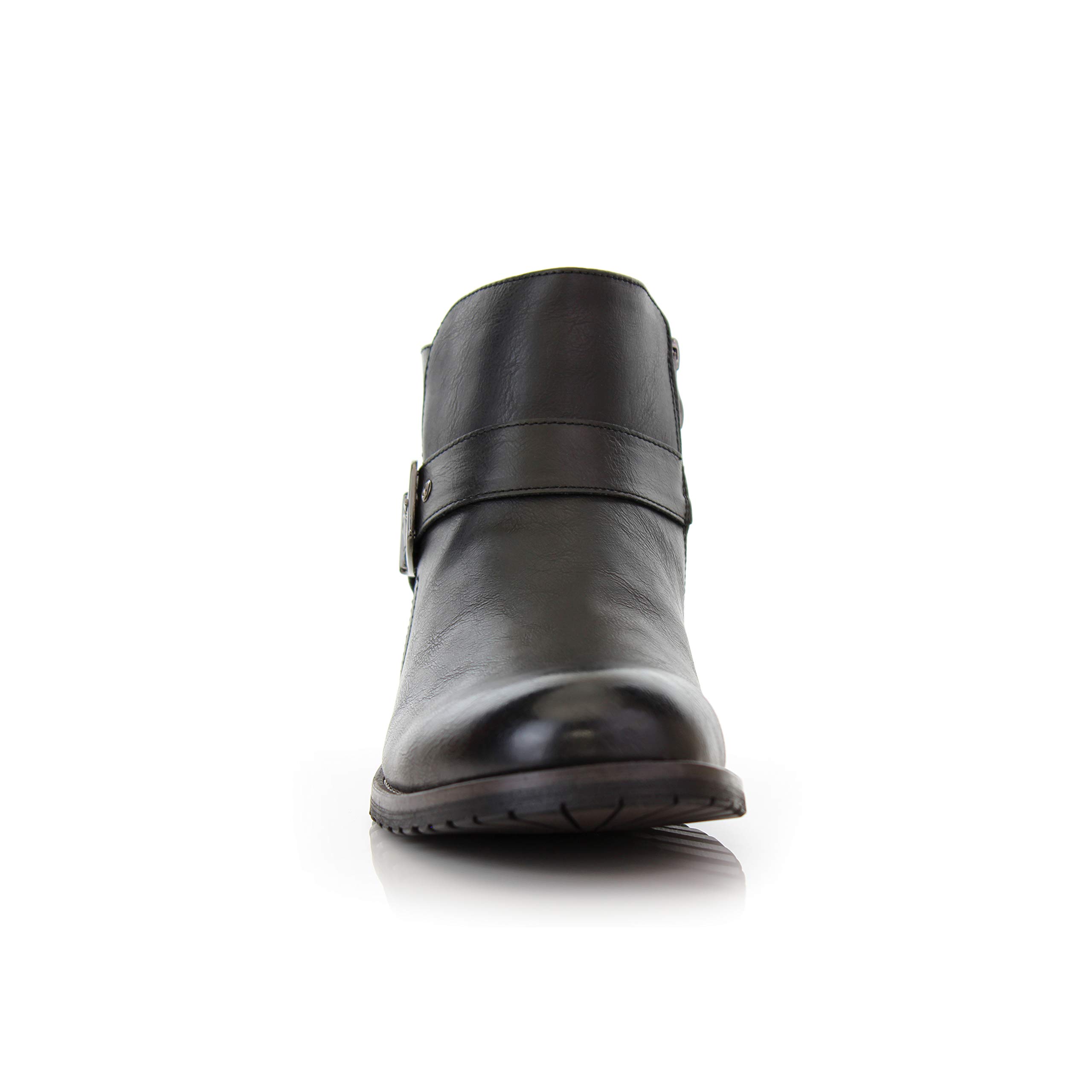 Ferro Aldo Mens Lace-less Ankle Boot Collection | Lug Sole Slip-on Chelsea | Side-Zip Engineer Boots product thumbnail 6