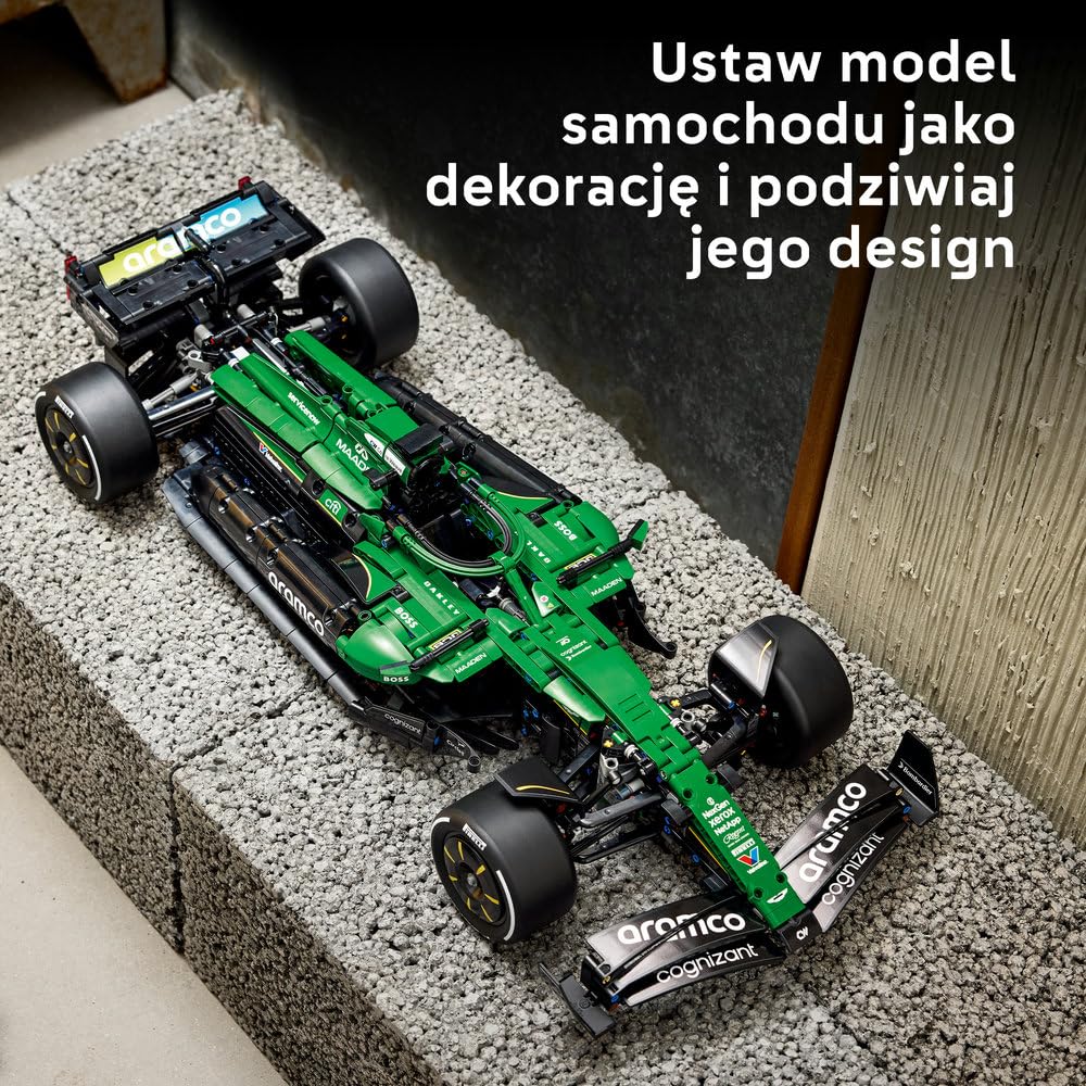 LEGO Technic Bolid F1 Aston Martin Aramco AMR25 42240 | Model wyścigowy F1, klocki konstrukcyjne Technic dla dorosłych, prezent dla fana motoryzacji, 1547 elementów