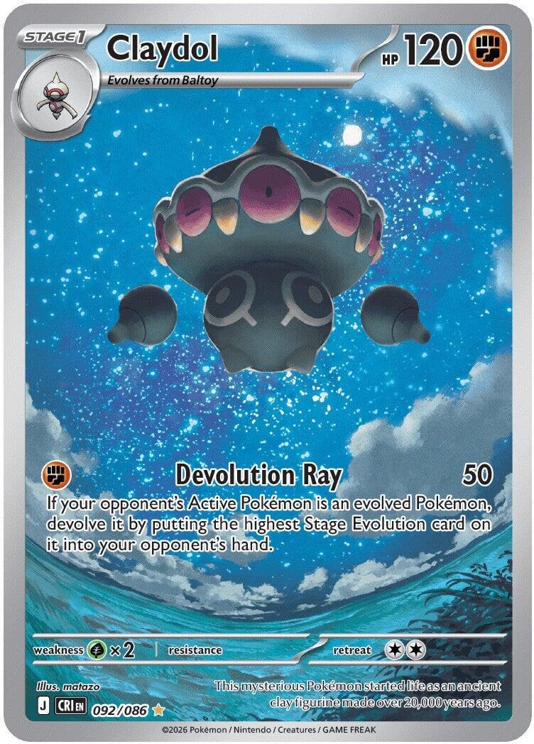 Pokemon - Claydol 092/086 - Chaos Rising - Full Art - Illustration Rare - Foil Single Card