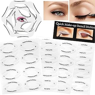 Eyeliner Stencils, Eyeshadow Stencils Stickers Eyeliner Stencil Cards Eye Makeup Tool for Perfect Smokey Eyes or Winged Cat Eyes Tip Look, Cat Winged Eyeliner Tape for Beginners Artist Supplies
