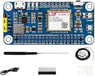 NB IoT Cat M eMTC GNSS HAT for Raspberry Pi 4B+ 3B+ 3B 2B B A Zero Zero W Based on SIM7080G Supports GNSS Positioning for Globally IoT Applications