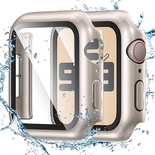 Tensea Funda protectora de pantalla impermeable para Apple Watch SE2 Series SE 6 5 4 0.157 in Accesorios, iWatch protector de PC cubierta facial de