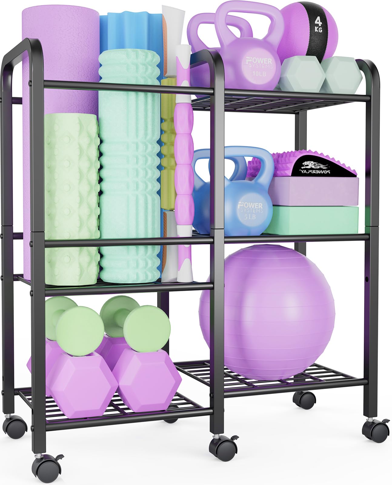 Emfogo Yoga Mat Storage Rack Yoga Mat Holder Home Gym Equipment Workout Equipment Storage Organizer for Yoga Block, Foam Roller, Resistance Band, Dumbbell, Kettlebel (B0D91W8XHM) Amazon Price History, Amazon Price Tracker