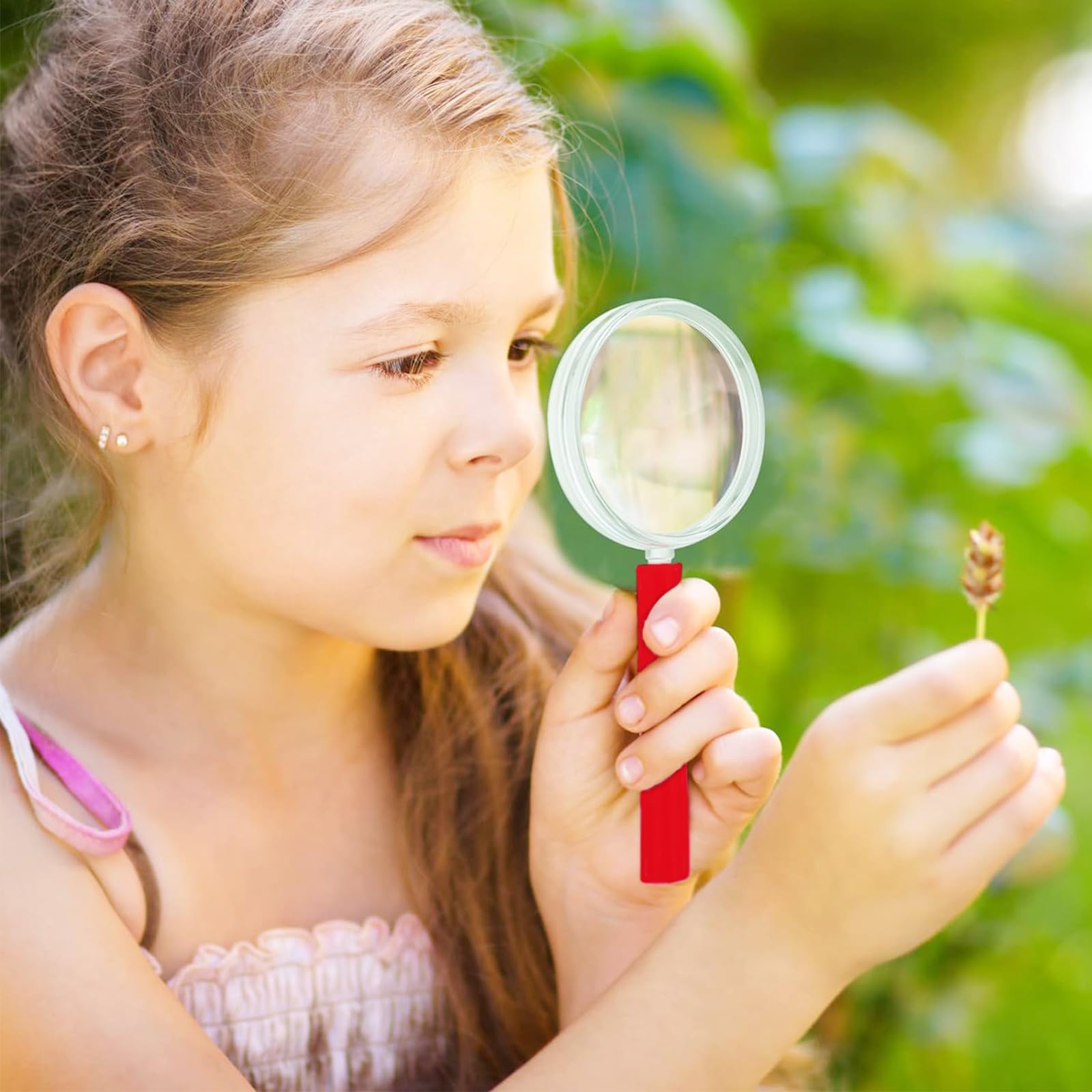 TSHAOUN Lot 12 Loupes Colorées Pour Enfants – Grossissement 5x, Loupe Insecte Incassable, Exploration Nature Étude