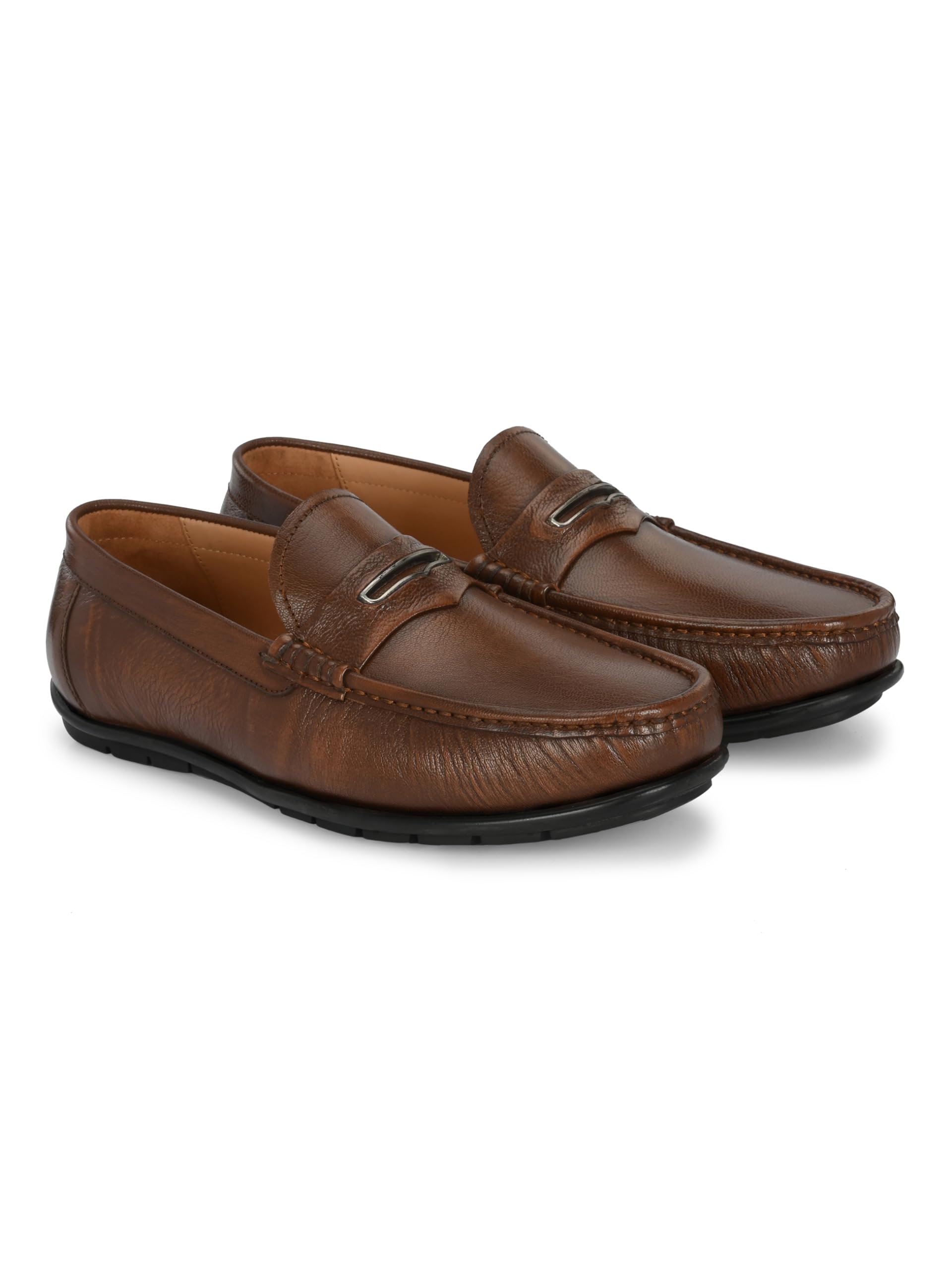 Men's Leather Formal Horsebit Loafer Lightweight Woven Moccasins Formal, Casual Driving Shoes for Men/Synthetic Leather/Cushioned Footbed Designed for All Seasons-image-47