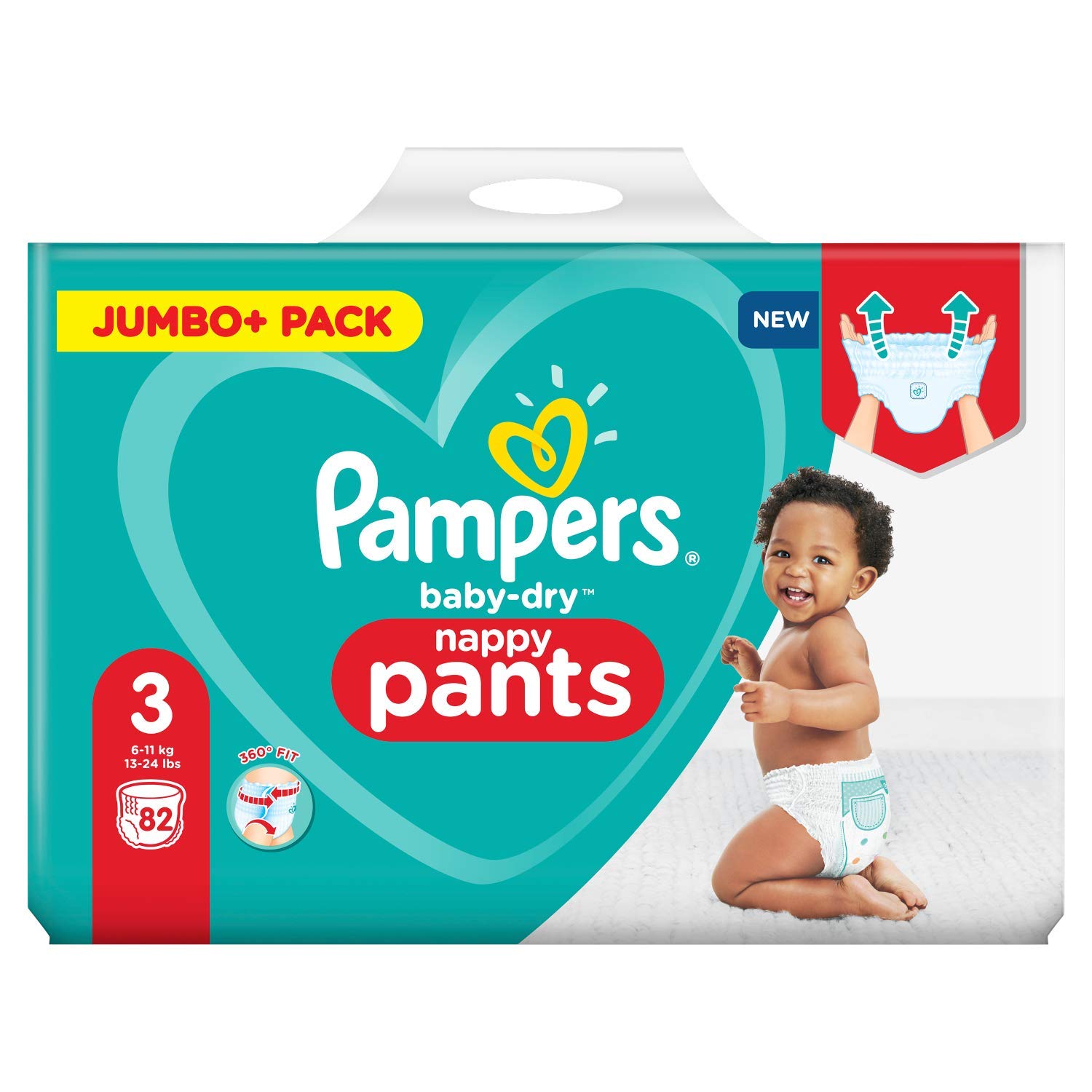 Pampers 81714234 Baby-Dry Pants pieluchy, białe