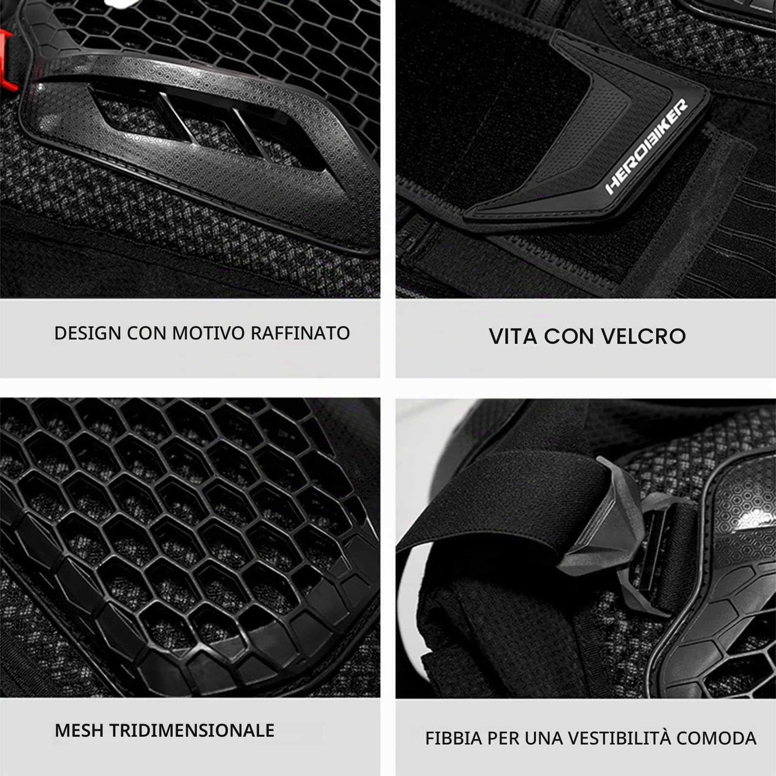 ARMAAN Completo Armatura da Moto per Uomo e Donna, con Giacca e Pantaloni, Completo Protettivo da Motocross, Traspirante e Resistente all'Usura, Giacca e Pantaloni per Andare in Bicicletta,Black-L