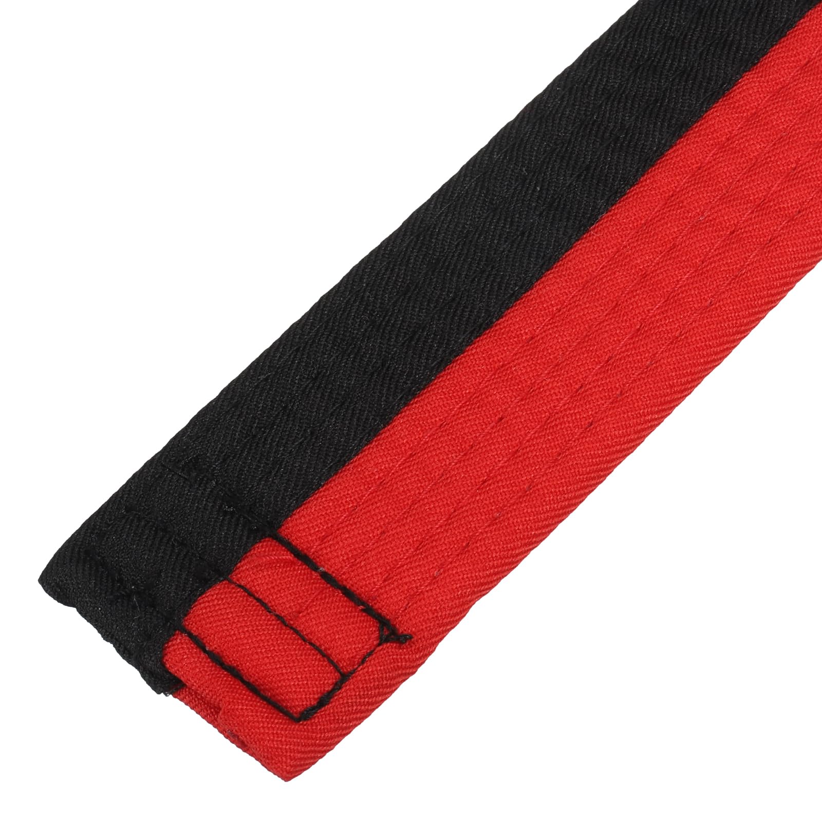 PATIKIL Cinturón de Taekwondo 1.6x7.2 Pies 2.2 Metros Poliéster Artes Marciales Rojo-Negro