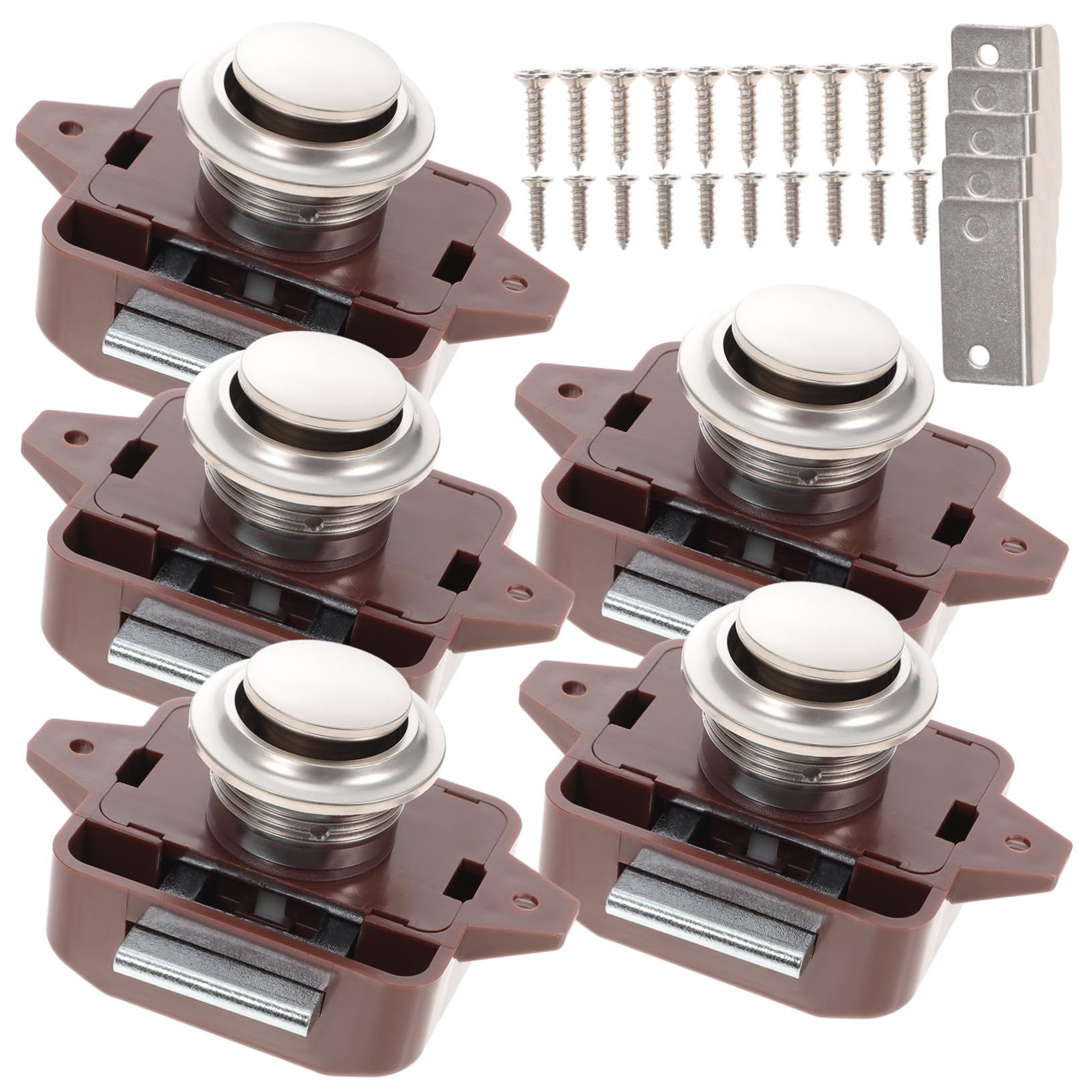 Serrure à loquet pour camping-car et bateau, fermeture de placard par bouton-poussoir Kisangel x5