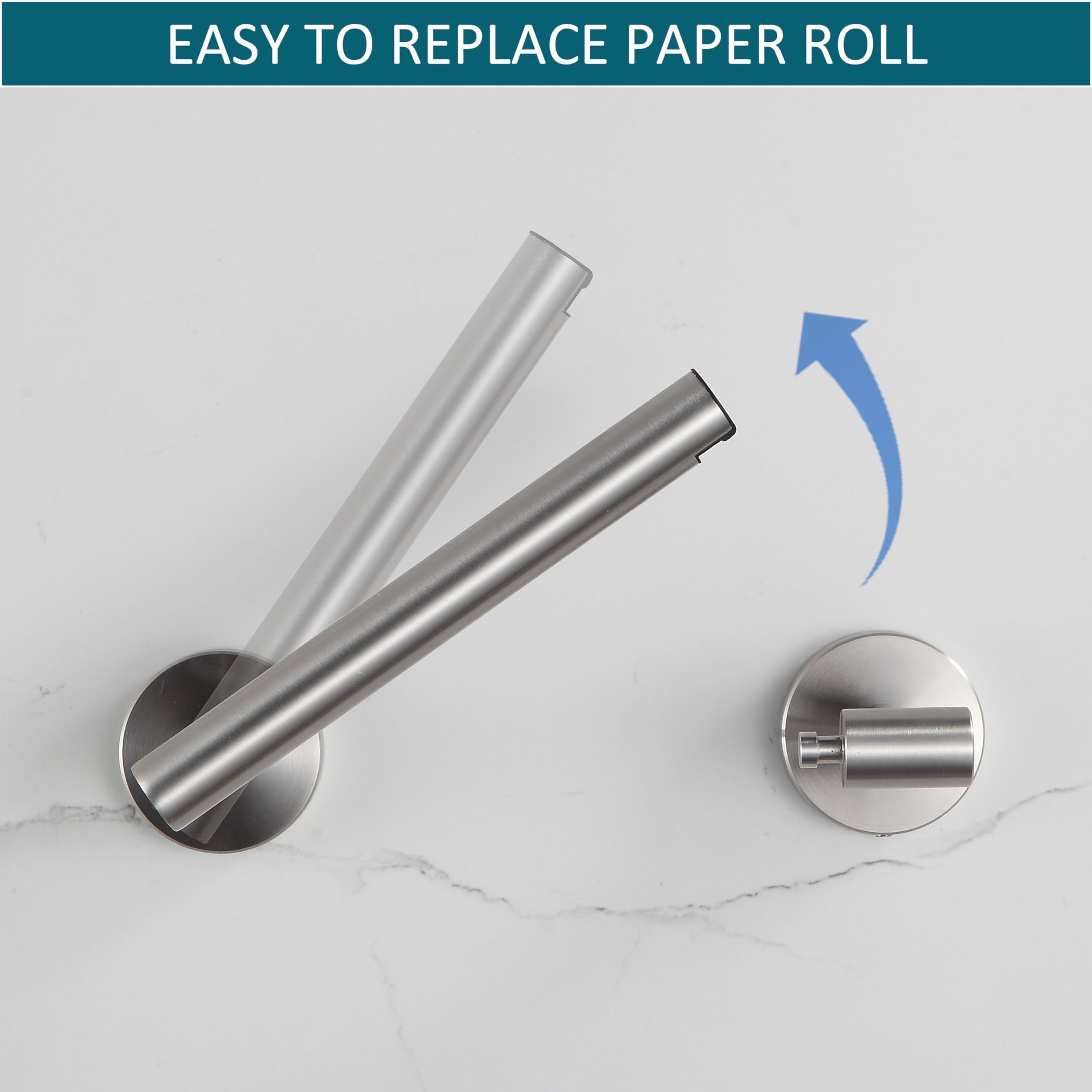 BVL Toilet Paper Holder Brushed Nickel Wall Mount Stainless Steel 304 Large Mega Roll — Amazon image 2