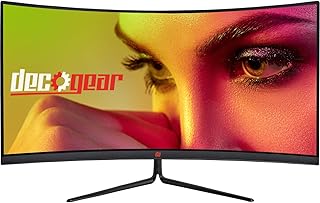 Deco Gear 30" Curved Gaming Monitor, 200Hz, 1ms MPRT, FPS-RTS Build, 2K, Professional Color Accuracy, Over 90% sRGB, DCI-P3, and NTSC, PIP/PBP, VESA Mount