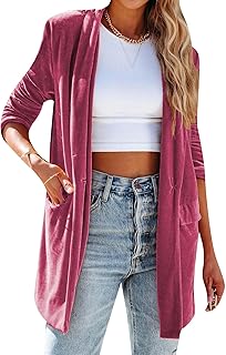 Chaqueta Casual De Terciopelo para Mujeres Chaqueta De Botones Sólidos Chaqueta De Bolsillo Chaqueta De Elegante Chaqueta Oficina De Trabajo