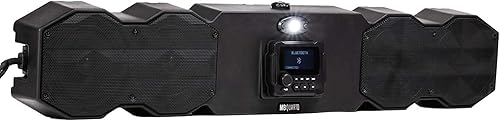 MB Quart MBQOH41-1 - Barra de sonido universal de audio UTVATV de 41 pulgadas IPX67 impermeable con radio AMFM, pantalla LCD, amplificador interno
