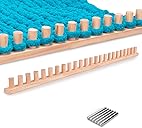 LITURTOO 48" Chunky Blanket Loom - Loom for DIY Throw Blankets, Adjustable Size Hand Knitting Yarn Chunky,No Needles Required,Beginner Friendly Yarn Craft