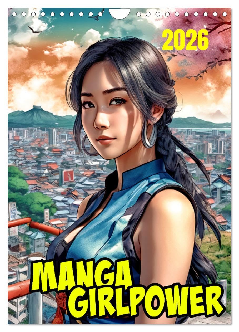 Manga Girlpower UK-Version (Wall Calendar 2026 DIN A4 Portrait), CALVENDO 12 Month Wall Calendar — image 1