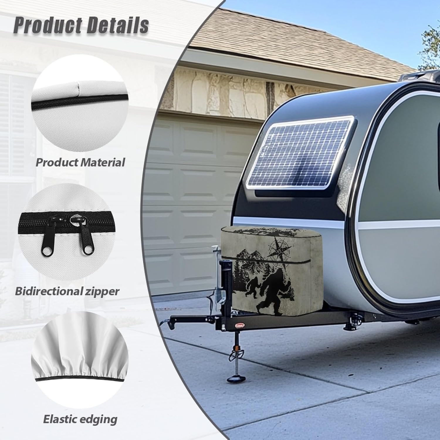 Savage Propane Tank Cover, Mountain Propane Tank Cover, Dual 30lb Gas Cylinder Protector Weather Resistant RV Parts RV Accessories